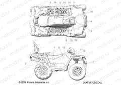 BODY | BODY, DECALS - A20SJE57AX (20ATV570DECAL)