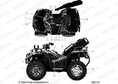 BODY | BODY, DECALS - A20SXD95A9/E95AG/CAG (900134-01)