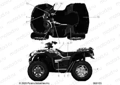 BODY | BODY, DECALS - A20SXE95KL/KR (900155-01)