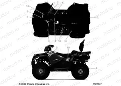 BODY | BODY, DECALS - A23SDE57P4 (900207-01)