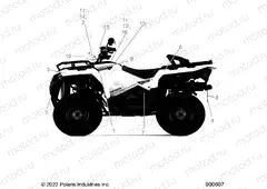 BODY | BODY, DECALS AND COMPONANTS, 3PC - A23SDE57P4 (900607)