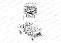 BODY | BODY, DECALS - R13JT87AD/AL/9EAK/EAL/EAO/EAT/EAW/EAP (49RGRDECAL13RZRXP900)