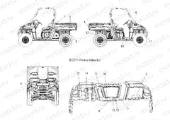 BODY | BODY, DECALS - R13TH90DG (49RGRDECAL12900D)