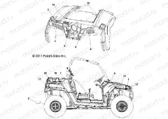 BODY | BODY, DECALS - R13VH76AC/AD/AN/AS/EAI (49RGRDECAL12RZR)