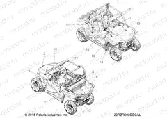 BODY | BODY, DECALS - Z20A5K87BG (20RZR900DECAL)