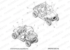 BODY | BODY, DECALS - Z20CHA57A2/E57AM (20RZR570DECAL)
