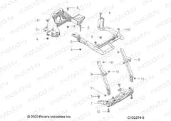 BODY | BODY, FRONT RACK SUPPORT - A20SVA85A3 (C102374-9)