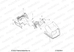 BODY | BODY, HEADLIGHT POD - A22SJE57AX/BX (C102236-4)