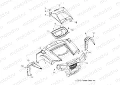 BODY | BODY, HOOD and FRONT BODY WORK - R13VE76AD/AI/AW/7EAS/EAT (49RGRHOOD13RZRS)