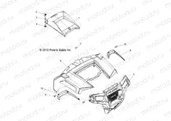 BODY | BODY, HOOD and FRONT BODY WORK - R13VH57FX (49RGRHOOD13RZR570I)
