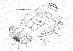BODY | BODY, HOOD, DASH and GRILL - R13RC08GA/GH/FA/FH (49RGRHOOD13500CREW)