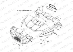 BODY | BODY, HOOD, DASH and GRILL - R13RH76AG/AH/AN (49RGRHOOD13500)