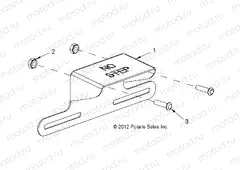 BODY | BODY, LICENSE PLATE BRACKET WITH LIGHT, REAR UTILITY - e4wSopt/e6wSopt/eS/eL/eLXD (49GEMBODY11LIGHT)