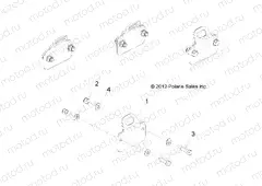BODY | BODY, OPTIONS, TIE DOWN MOUNT W/HARDWARE - L15G2S/L15G4S/L15G6S/L15G2L/L15G2D (49GEMOPTIONS11TIEDOWNMT)