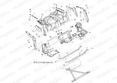 BODY | BODY, REAR RACK and FENDERS - R13VE76AD/AI/AW/7EAS/EAT (49RGRRACKMTG13RZRS)