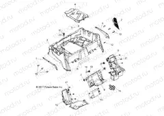 BODY | BODY, REAR RACK and FENDERS - R13VH57FX (49RGRRACKMTG12RZR570I)