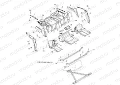 BODY | BODY, REAR RACK and FENDERS - R13XE76AD/EAI (49RGRRACKMTG13RZR4)
