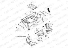 BODY | BODY, REAR RACK and FENDERS - Z15VHA57AJ/E57AS/AK (49RGRRACKMTG13RZR600)