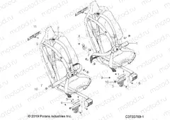 BODY | BODY, SEAT BELT MOUNTING, FRONT, 6 POINT - Z22RMK2KAN/BN (C0703789-1)