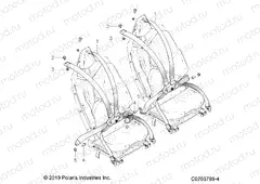 BODY | BODY, SEAT BELT MOUNTING, REAR, 6 POINT - Z22RMK2KAN/BN (C0703789-4)