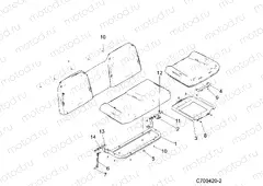 BODY | BODY, SEAT MOUNTING - D20BBP99A4/B4/FP99A4 (C700420-2)
