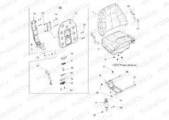 BODY | BODY, SEAT, PASSENGER - A13DN5EAF/EAR (49ATVSEATBOTTOM13SPTRG550EPS)