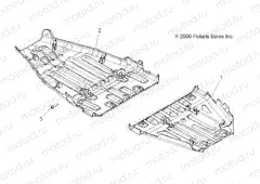 BODY | BODY, SKID PLATES - A09ZN85/8X ALL OPTIONS (49ATVSKIDPLATE09SPXP550)