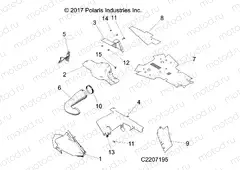 BODY PANELS | BODY PANELS, THERMAL SHIELDS - A-17-01-B Applies to 2016 Sportsman 850/1000 High Lifter Models AFTER Safety Recall A-17-01-B has been completed  (C2207195)