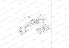 BRAKE CALIPER, FRONT - 883L/N/R, 1200C/CA/CB/CP/V/X