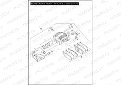 BRAKE CALIPER, FRONT - 883L/N/R, 1200C/CP/L/N/X