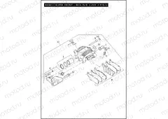 BRAKE CALIPER, FRONT - 883L/N/R, 1200C/CP/N/V/X