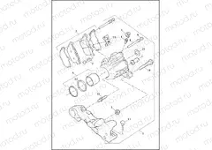 BRAKE CALIPER, REAR - 883L/N/R, 1200C/CA/CB/CP/V/X