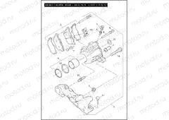 BRAKE CALIPER, REAR - 883L/N/R, 1200C/CP/N/V/X
