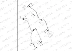 BRAKE LINES, FRONT, NON-ABS - FXBBS, FXST, FLFBS, FXFBS, FXLRS