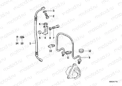 Brake pipe/front brake hose