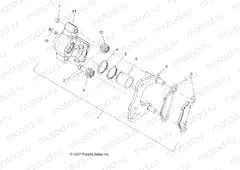 BRAKES | BRAKES, BRAKE CALIPER, FRONT - A17SES57C1/C2/C7/CL/E1/E2/E7/EL/SET57C1/C2/E1/E2 (49ATVCALIPER08X2500QUAD)