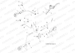 BRAKES | BRAKES, BRAKE LINES - A10ZX55AL/AT/AX (49ATVBRAKELINE10SP550)