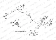 BRAKES | BRAKES, BRAKE LINES AND MASTER CYLINDER - D131D9JDJ/1L9JDJ/2M9JDJ (49BRUTUSBRAKELINE13)
