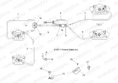 BRAKES | BRAKES, BRAKE LINES and MASTER CYLINDER - R13XE76AD/EAI (49RGRBRAKELINES12RZR4)