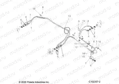 BRAKES | BRAKES, BRAKE LINES, REAR - A21S6E57A1/3A1 (C102357-2)