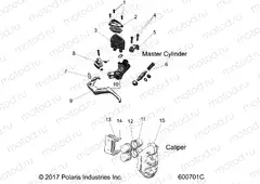 BRAKES | BRAKES, CALIPER AND MASTER CYLINDER ASM. - S20FJB8/FJE8/FJP8 ALL OPTIONS (600701C)