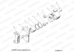 BRAKES | BRAKES, CALIPER, REAR - D20BBP99A4/B4/FP99A4 (C700421-3)