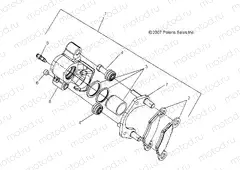 BRAKES | BRAKES, FRONT and REAR CALIPERS - A08LH46AQ/AX/AZ (49ATVCALIPER08SP400)
