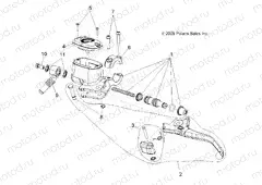 BRAKES | BRAKES, FRONT BRAKE LEVER and MASTER CYLINDER - A13EA32FA (49ATVMCLH10BOSSI)