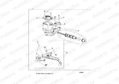 BRAKES | BRAKES, FRONT BRAKE LEVER and MASTER CYLINDER - A18S6S57C1/CL (100994)