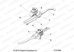 BRAKES | BRAKES, FRONT BRAKE LEVER and MASTER CYLINDER - A20SGE95AK (C101459)
