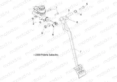 BRAKES | BRAKES, PEDAL and MASTER CYLINDER MOUNTING - R13RH50AG/AH/AM/AR (49RGRBRAKEFOOT10)