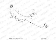 BRAKES | BRAKES, REAR BRAKE LINE and PARK BRAKE - T20AAPHD/RHB ALL OPTIONS (C0513782-1)