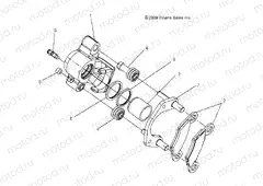 BRAKES | BRAKES, REAR CALIPER - A11LB27AA (49ATVCALIPERRR10HAWK)