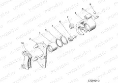 BRAKES | BRAKES, REAR CALIPER - G20GXJ99AP/AG (C700421-3)
